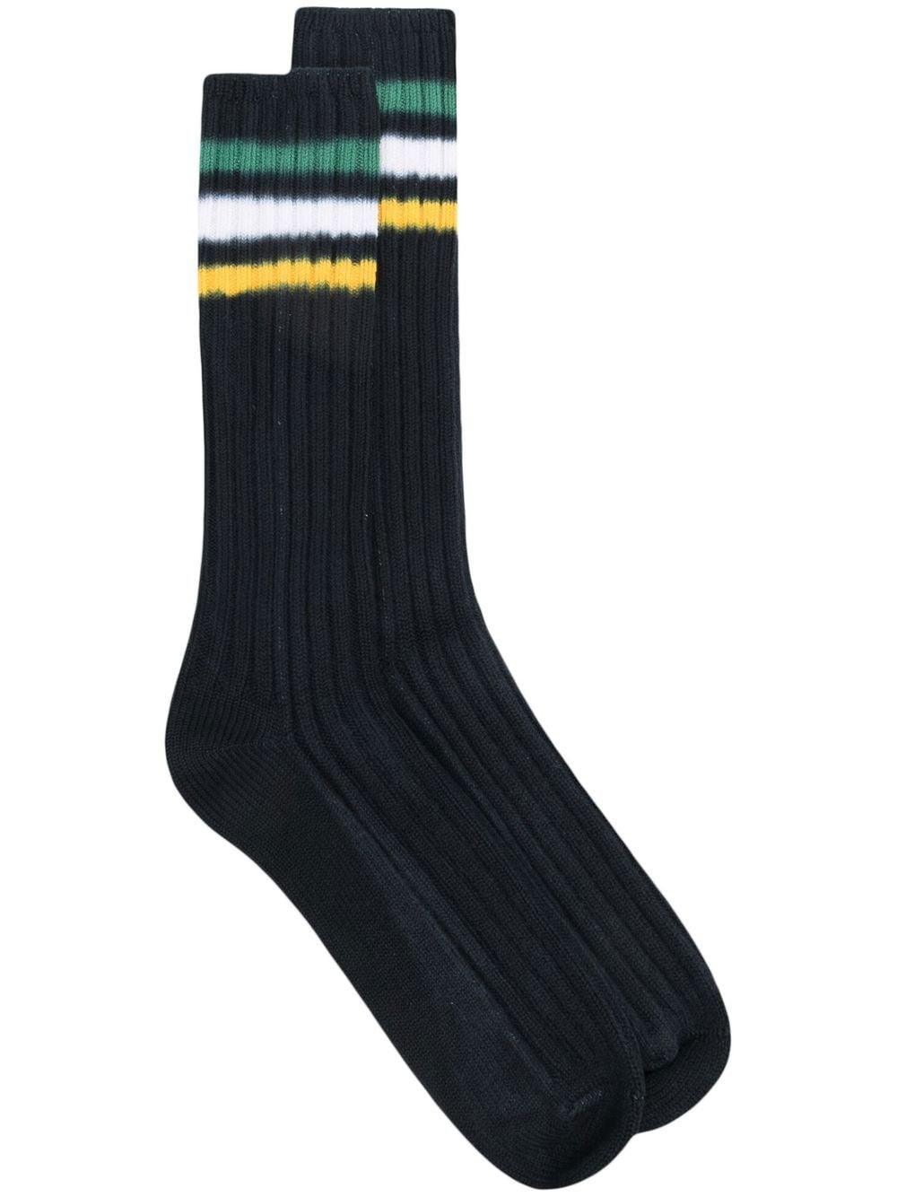 sacai Gerippte Socken mit Streifen - Blau von sacai