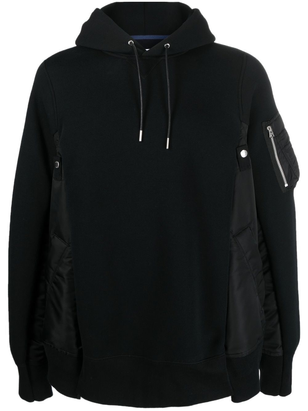 sacai Hoodie mit Kontrasteinsätzen - Schwarz von sacai