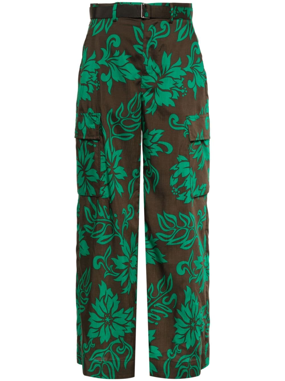 sacai Hose mit Print - Grün von sacai