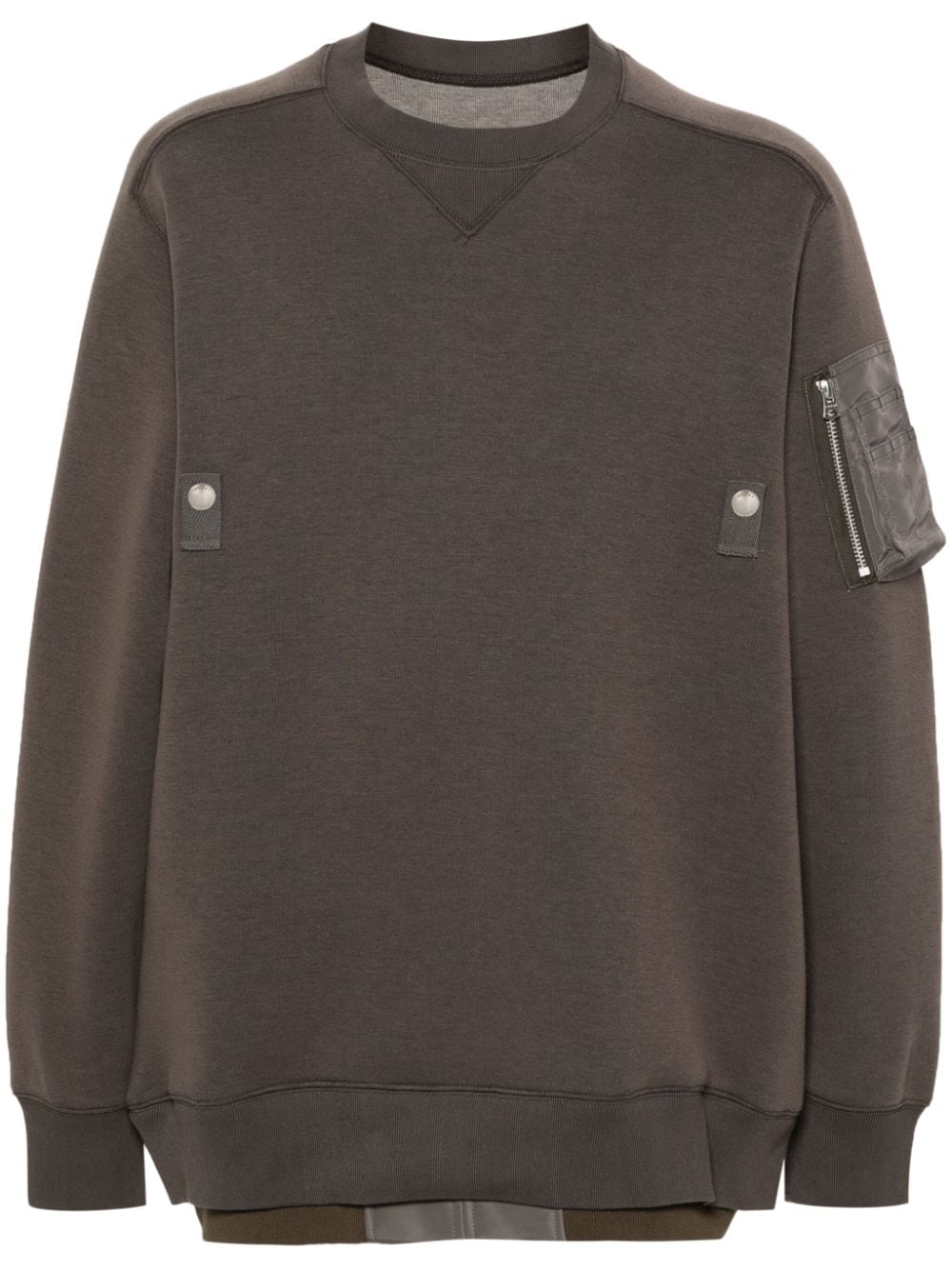 sacai Jersey-Sweatshirt im Layering-Look - Braun von sacai