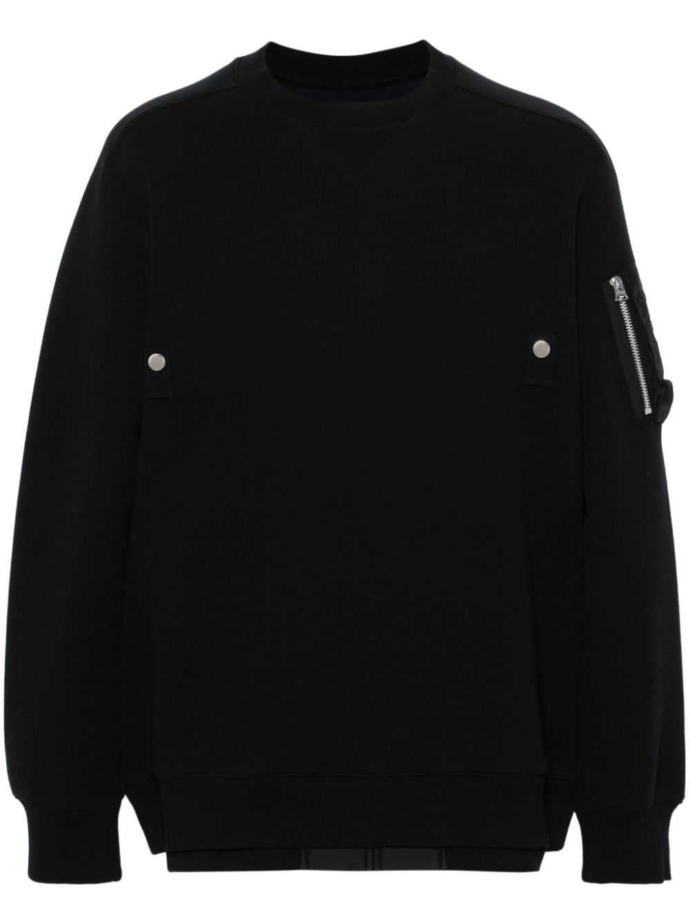 sacai Jersey-Sweatshirt im Layering-Look - Schwarz von sacai