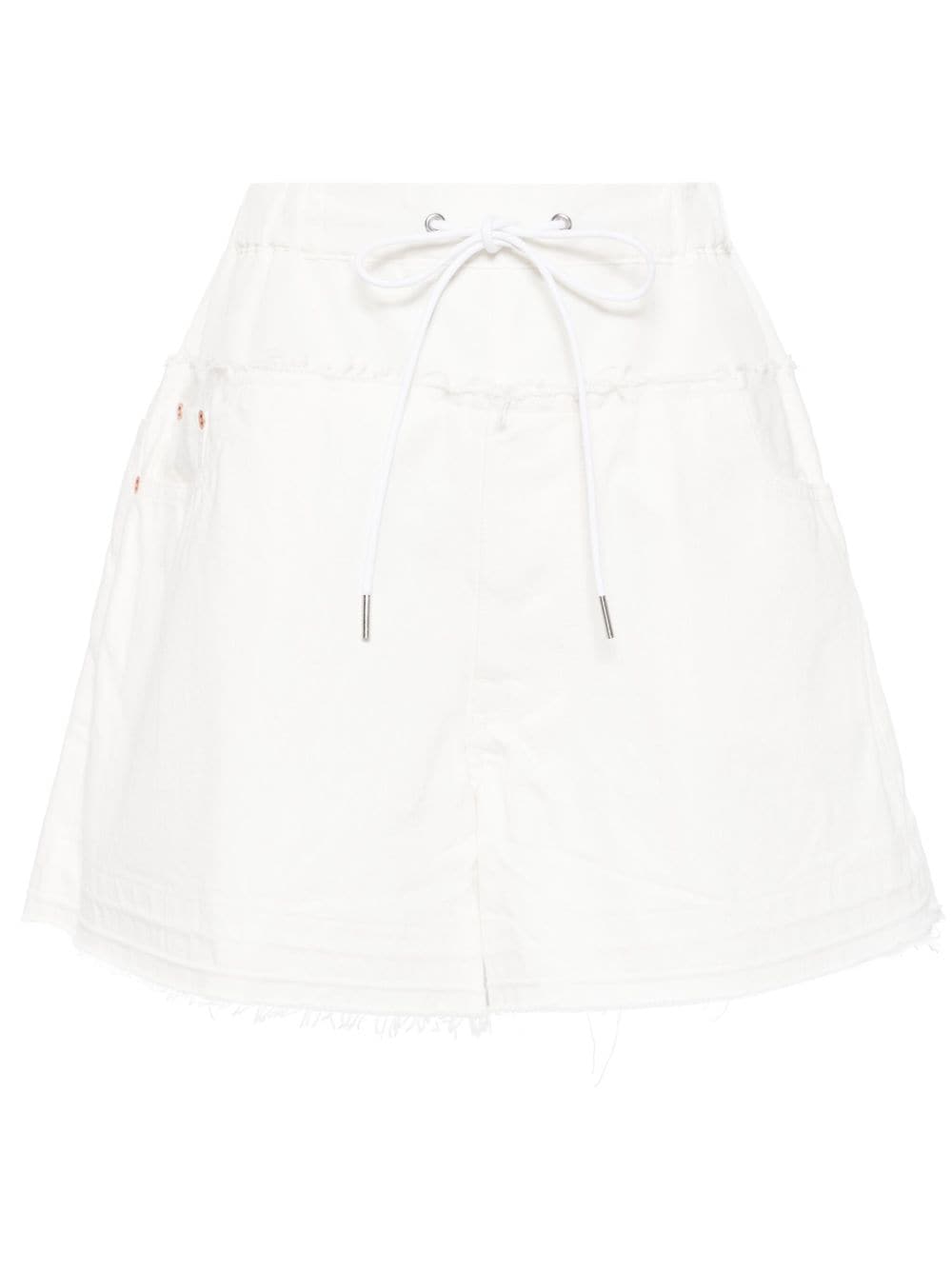 sacai Shorts mit Kordelzug - Weiß von sacai