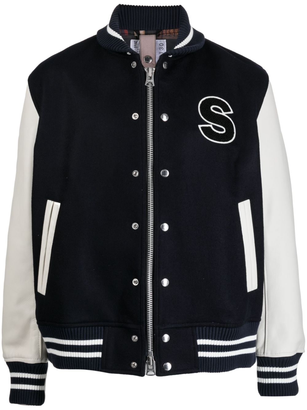 sacai Collegejacke mit Applikation - Schwarz von sacai