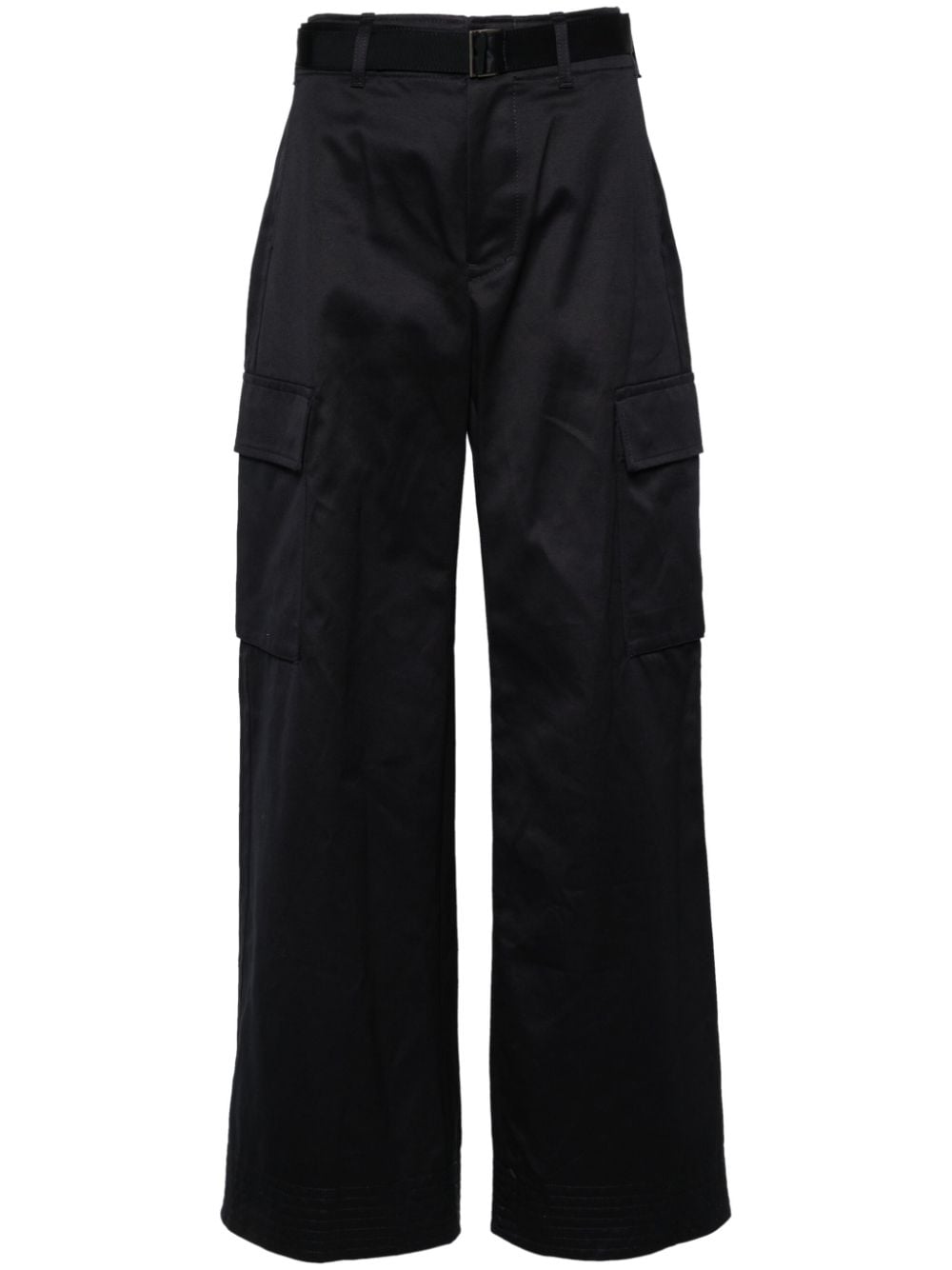 sacai High-Waist-Cargohose mit weitem Bein - Blau von sacai