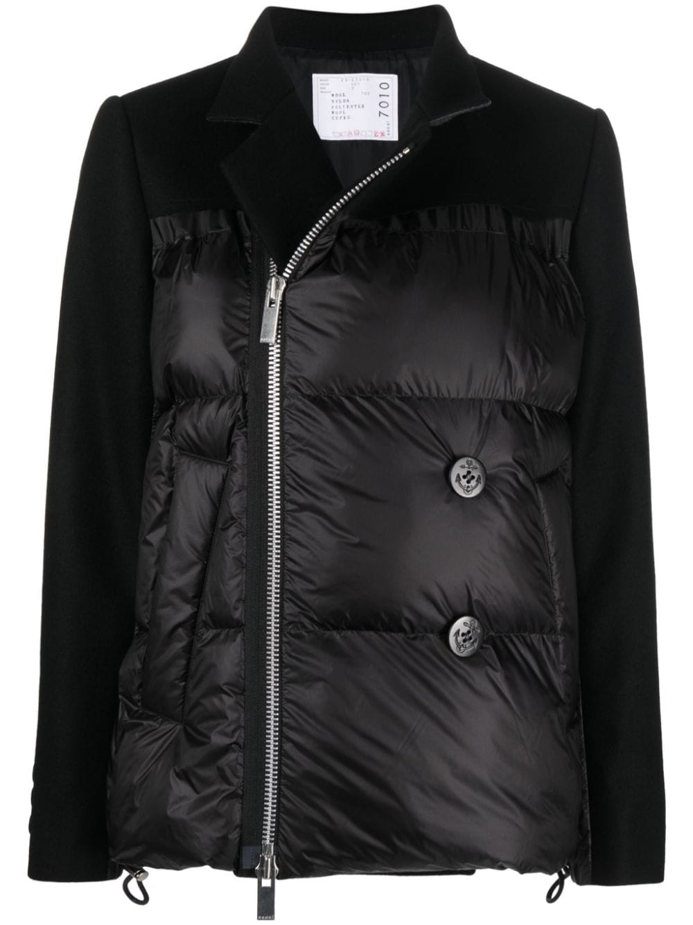 sacai Jacke mit gefütterten Einsätzen - Schwarz von sacai