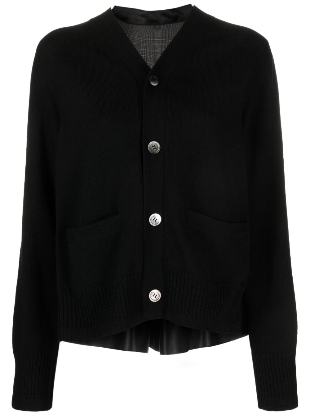 sacai Cardigan mit Einsätzen - Schwarz von sacai