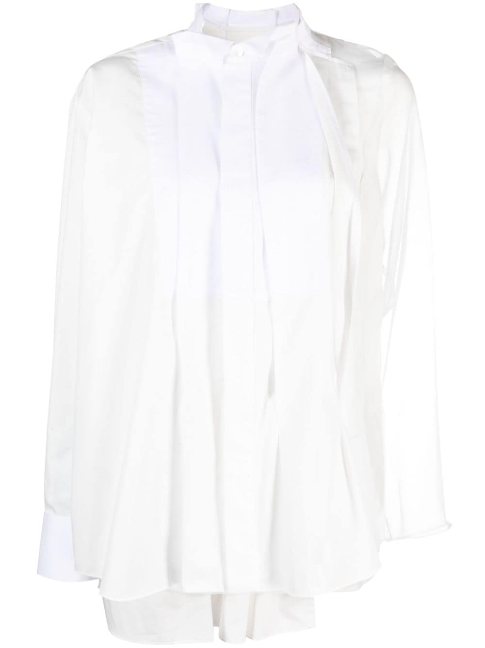 sacai Semi-transparenter Faltenrock - Weiß von sacai