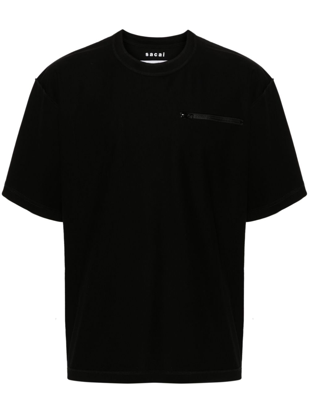 sacai T-Shirt mit Ziernaht - Schwarz von sacai