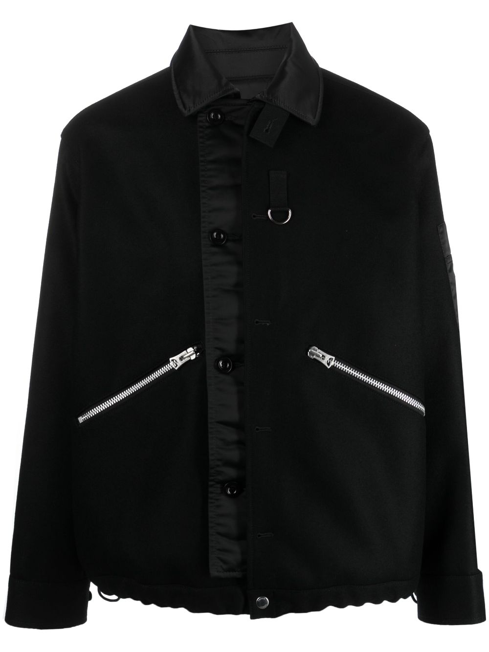 sacai Melton Jacke - Schwarz von sacai