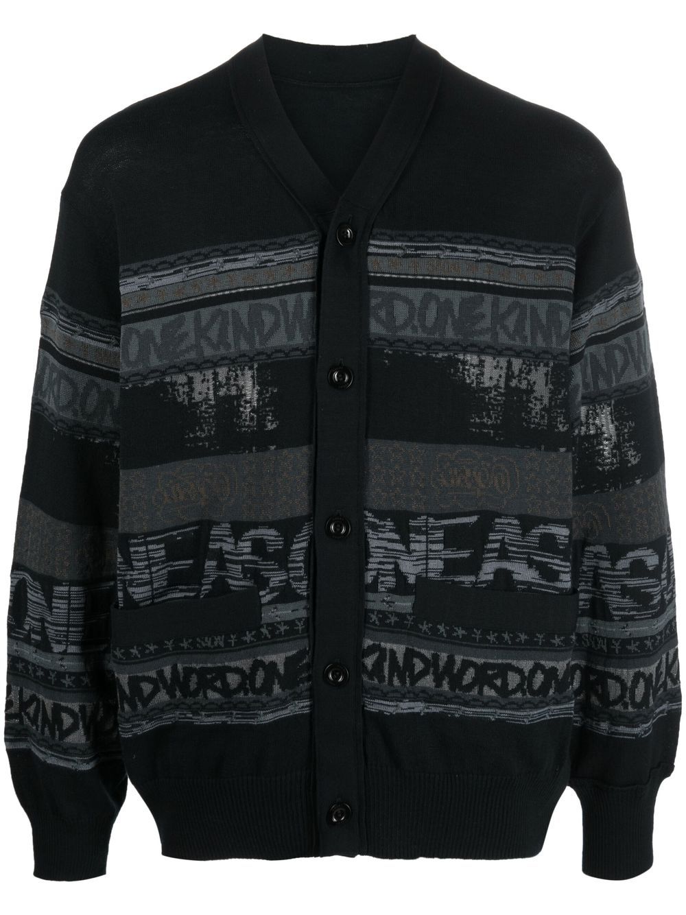 sacai x Eric Haze Cardigan mit Jacquardmuster - Schwarz von sacai