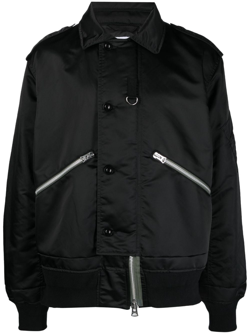 sacai Bomberjacke mit Reißverschluss - Schwarz von sacai