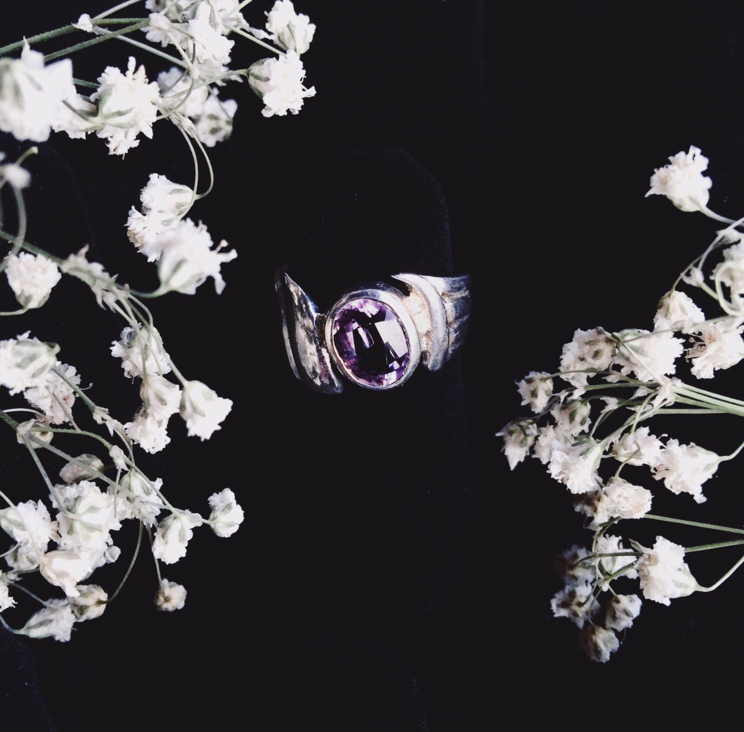 Amethyst Sterling Silber Ring Größe 4 von sacredsterlingrings