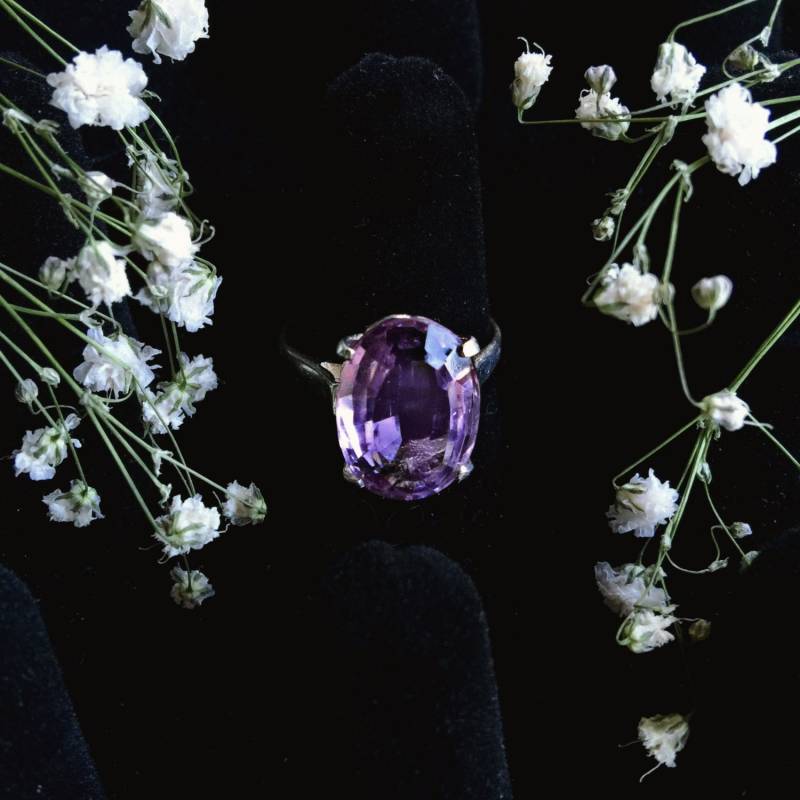 Amethyst Sterling Silber Ring Größe 6, 7 Und 8 von sacredsterlingrings