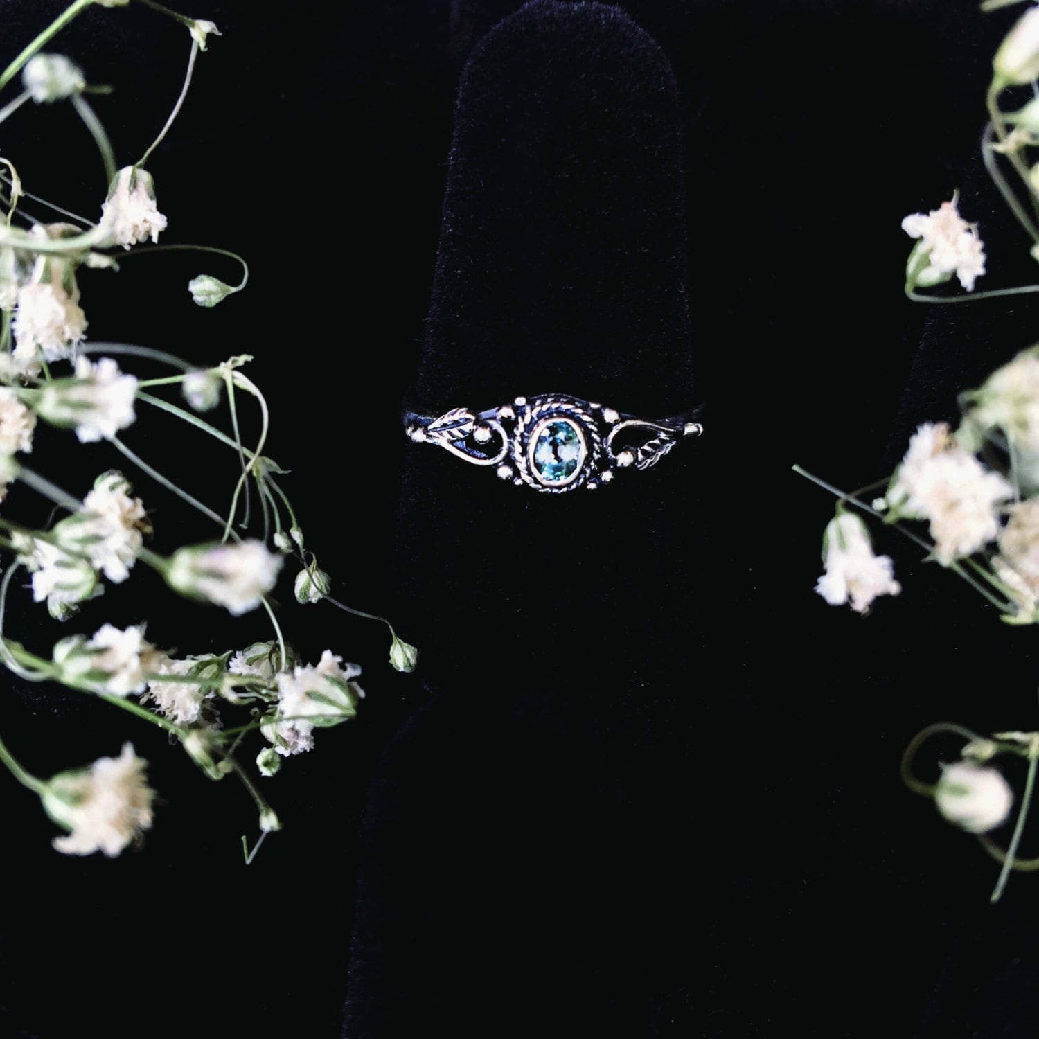 Baby Blauer Saphir Sterling Silber Ring Größe 7 von sacredsterlingrings