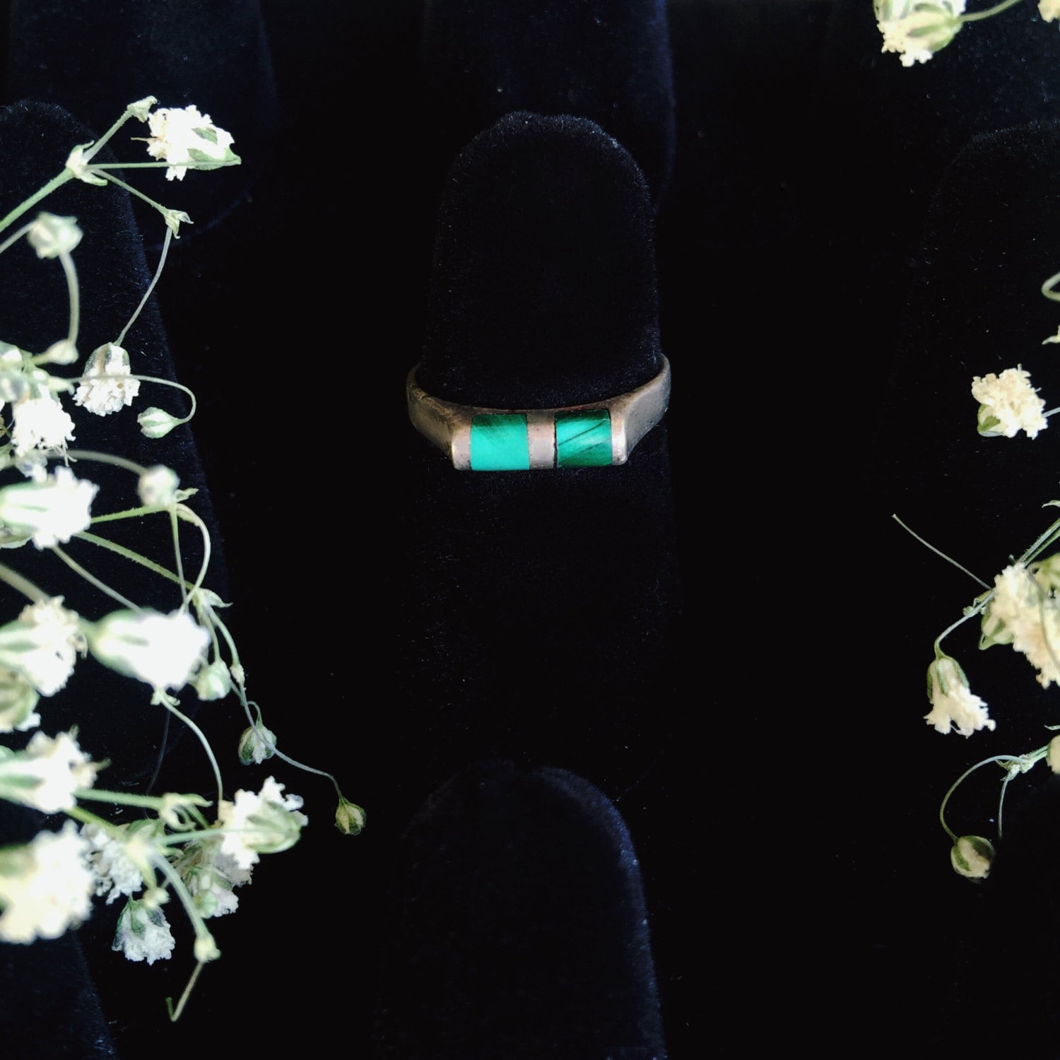 Malachit Sterling Silber Ring Grösse 48 Und 7 von sacredsterlingrings