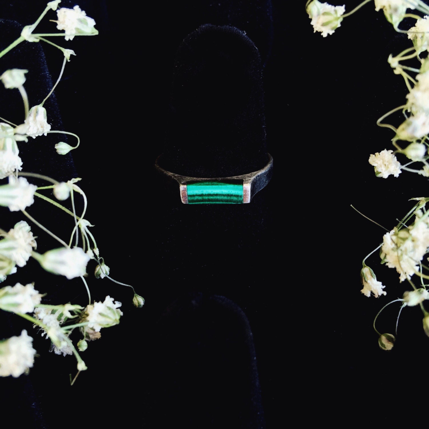 Malachit Sterling Silber Ring Größen 4-5 Und 7 von sacredsterlingrings