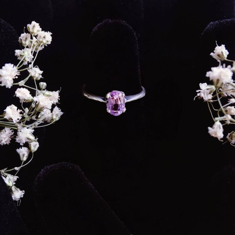 Pink Turmalin Sterling Silber Ring Größe 5-7 von sacredsterlingrings