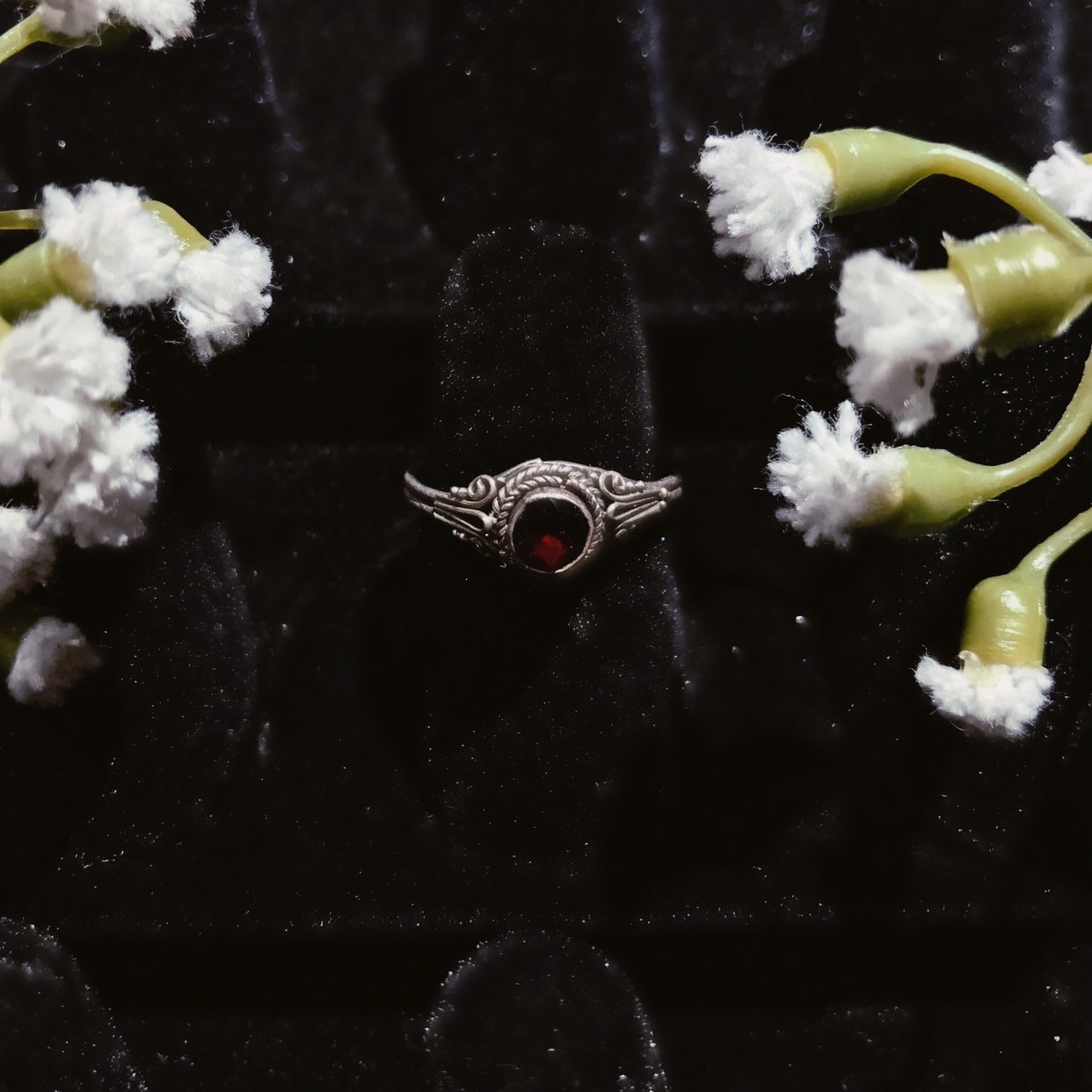 Rubin Rot Edelstein Sterling Silber Ring Größe 7 von sacredsterlingrings