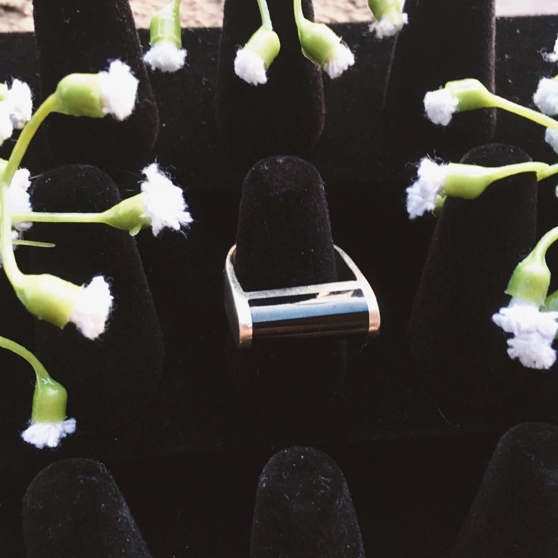 Schwarzer Onyx Sterling Silber Ring Größe 9 von sacredsterlingrings