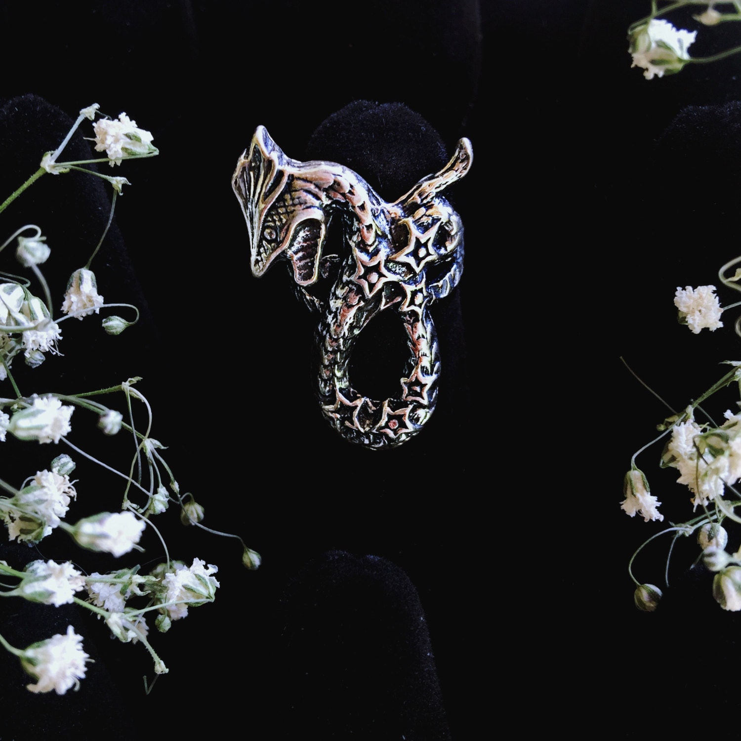 Seeschlangenring Sterling Silber Ring Größe 5 von sacredsterlingrings