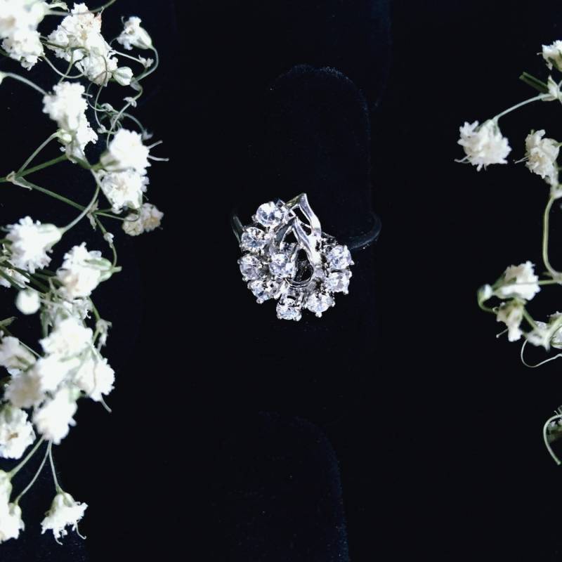 Zirkon Sterling Silber Ring Größe 6 von sacredsterlingrings