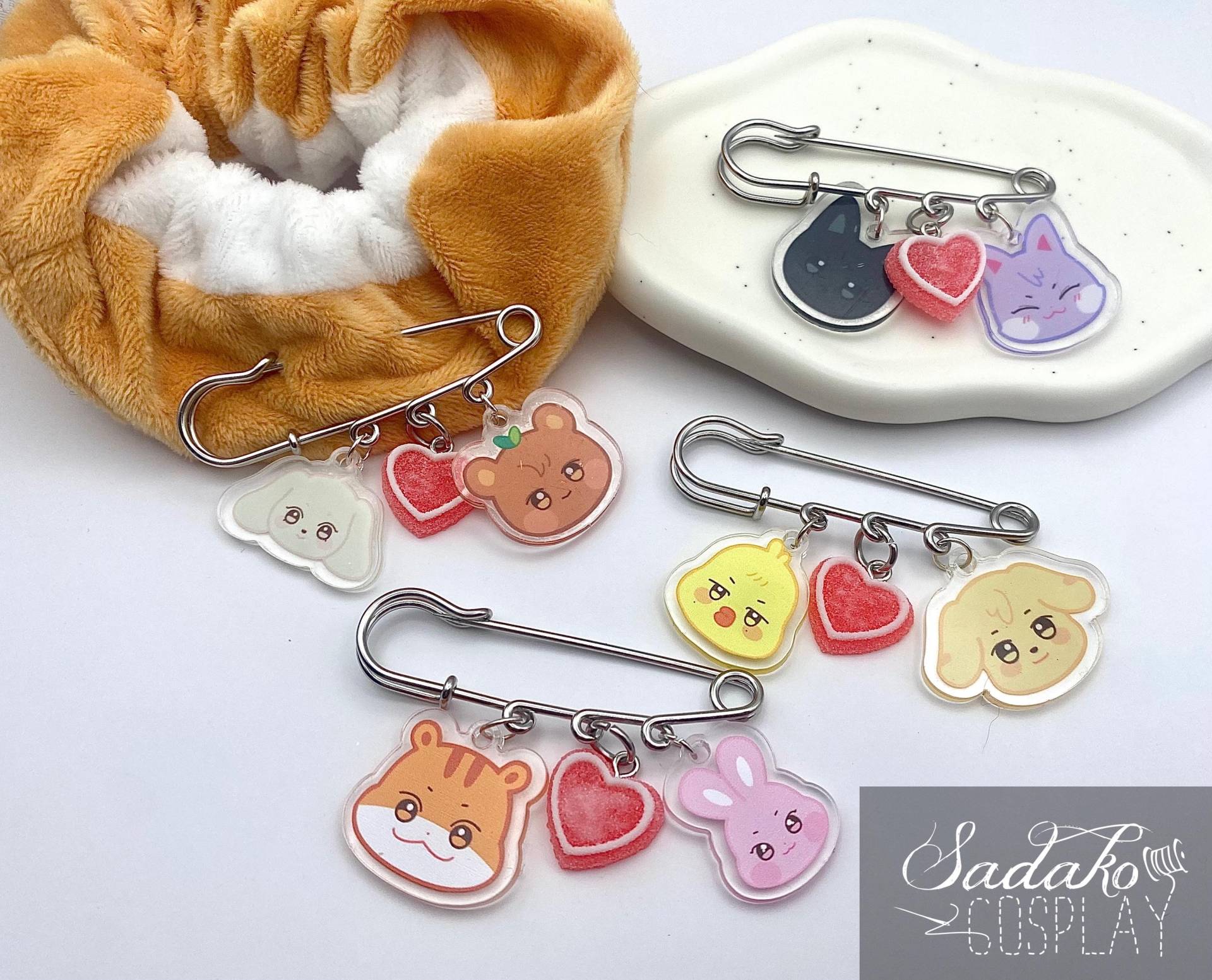 Aniteez Brosche Pin Mix & Match Couple, Ateez Anhänger Anstecknadel Chibi, K-Pop Skz Stay von sadakocosplay