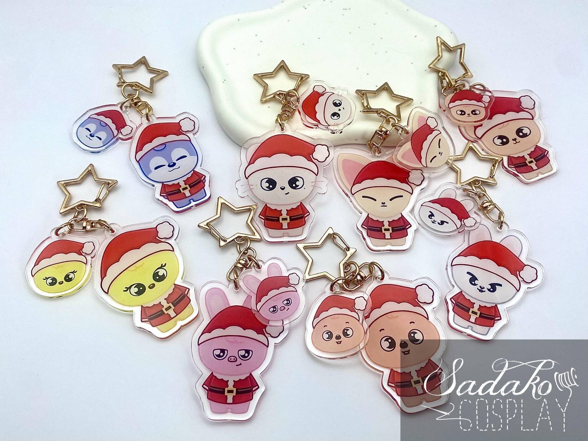 Skzoo Weihnachts Schlüsselanhänger - Stray Kids K-Pop Fan Geschenk | Acryl Doppelanhänger Niedlicher Keychain Geschenkidee Skzoo Weihnachts Schlüsselanhänger - Stray Kids K-Pop Fan Geschenk | Acryl Doppelanhänger Niedlicher Keychain Geschenkidee von sadakocosplay