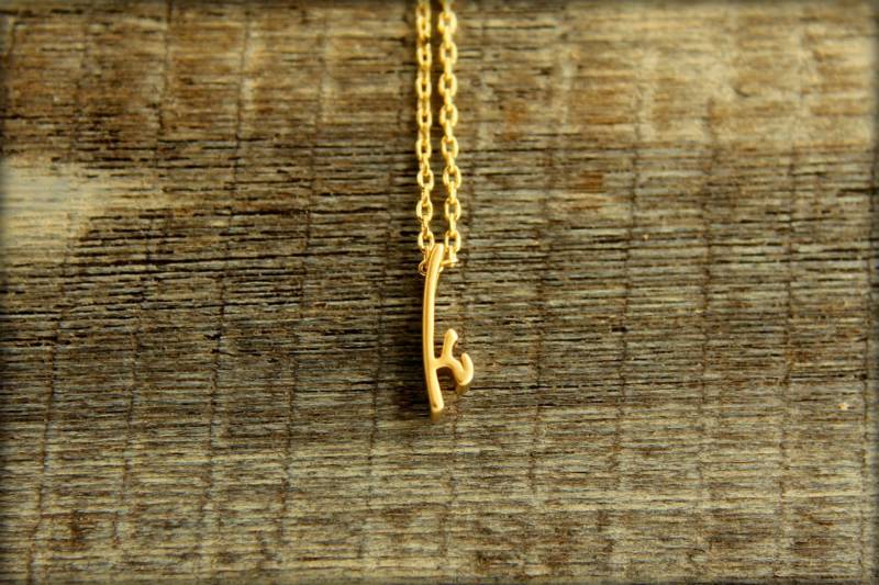 Ausgefallene Schrift Kleinbuchstaben Initial Halskette, in Silber Oder Gold Erhältlich, Alphabet Typcase Personalisiert Buchstaben Schreibschrift von saffronandsaege