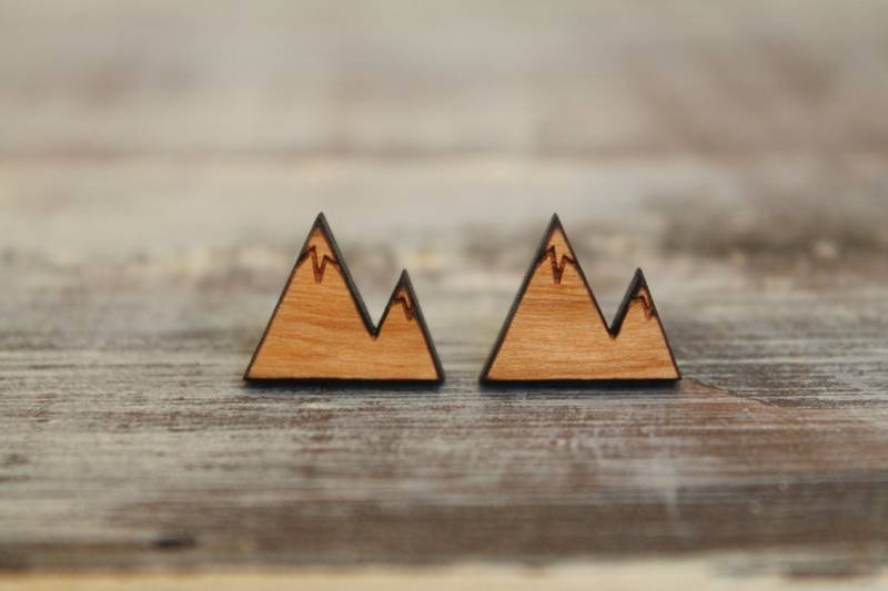 Berggestüte, Laser-Schnitte Holzscharringe, Erhältlich in Zwei Größen von saffronandsaege