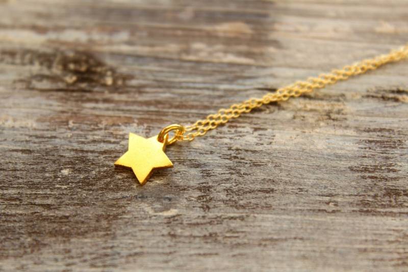Kleine Sterne Halskette, Erhältlich in Sterling Silber Und Vermeil & Gold Gefüllt von saffronandsaege
