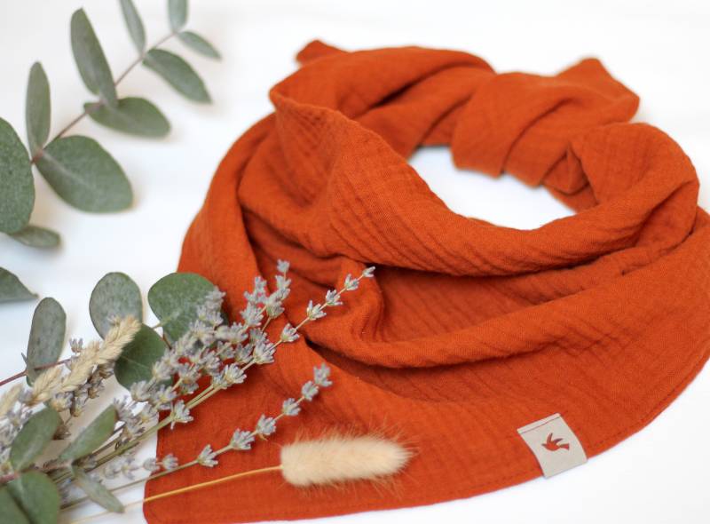 Dreieckstuch Aus Musselin | Halstuch Kindertuch Baumwolle von safranundlavendel