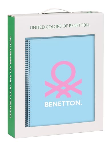 BENETTON SPRING Geschenkset, Geschenkbox, 3er-Pack, Schreibwaren-Set, spezielles Geschenk, 28 x 6 x 35 cm, Himmelblau, Himmelblau, Estándar, Casual von safta