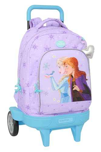 FROZEN SPIRIT Großer Rucksack mit Rädern, kompakt, abnehmbar, ideal für Kinder verschiedener Altersgruppen, bequem und vielseitig, Qualität und Widerstandsfähigkeit, 33 x 22 x 45 cm, Lila, M, Casual FROZEN SPIRIT Großer Rucksack mit Rädern, kompakt, abnehmbar, ideal für Kinder verschiedener Altersgruppen, bequem und vielseitig, Qualität und Widerstandsfähigkeit, 33 x 22 x 45 cm, Lila, M, Casual von safta