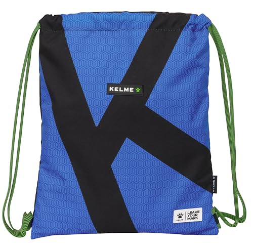 KELME ROYAL Großer flacher Rucksack, Rucksack, ideal für Kinder unterschiedlichen Alters, bequem und vielseitig, Qualität und Widerstandsfähigkeit, 35 x 40 cm, Schwarz, Schwarz , Estándar, Casual von safta