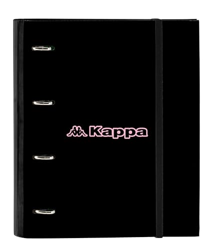 Kappa Silver Pink Ringbuch mit 4 Ringen, 35 cm, mit 100 Blatt A4, ideal für Kinder unterschiedlichen Alters, bequem und vielseitig, Qualität und Widerstandsfähigkeit, 27 x 3,5 x 32 cm, Grau meliert, von safta