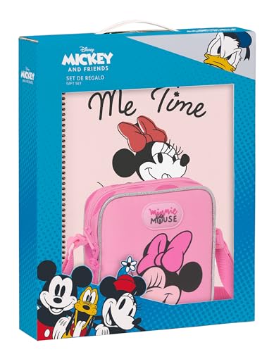 MINNIE Mouse Love Geschenkset, Geschenkbox, 3er-Pack, Schreibwaren-Set, spezielles Geschenk, 28 x 6 x 35 cm, Rosa, Rosa, Estándar, Casual von safta