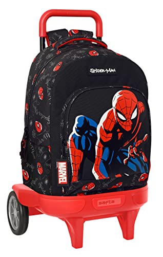 MOCHILA GDE. C/RUEDAS COMPACT EVOL. EXT. SPIDER-MAN "HERO" von safta