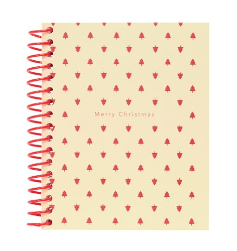 Merry Xmas Trees - Notizbuch im A6-Format mit 120 Blättern, Hardcover, ideal für Kinder unterschiedlichen Alters, bequem und vielseitig, hochwertig und widerstandsfähig, 11,8 x 14,6 cm von safta