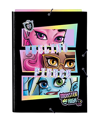 Monster HIGH "Creep" Ordner mit 3 Klappen, Schwarz, Estándar, Casual von safta