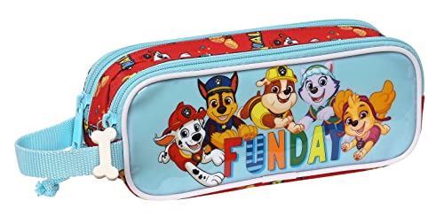 PAW Patrol Federmäppchen für Kinder, für Kinder, ideal für Kinder von 5 bis 14 Jahren, bequem und vielseitig, Qualität und Stärke, 21 x 6 x 8 cm, Rot und Hellblau, Rot und Hellblau, Estándar, Lässig von safta