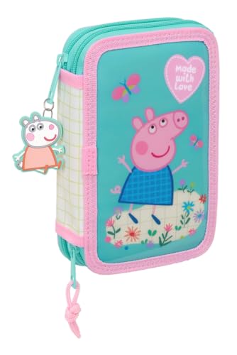 safta Peppa Pig Pretty Flowers Federmäppchen für Kinder, bunt, mit 29 nützlichen Utensilien, ideal für Kinder von 5 bis 14 Jahren, bequem und vielseitig, Qualität und Widerstandsfähigkeit, 12,5 x 4 x safta Peppa Pig Pretty Flowers Federmäppchen für Kinder, bunt, mit 29 nützlichen Utensilien, ideal für Kinder von 5 bis 14 Jahren, bequem und vielseitig, Qualität und Widerstandsfähigkeit, 12,5 x 4 x von safta