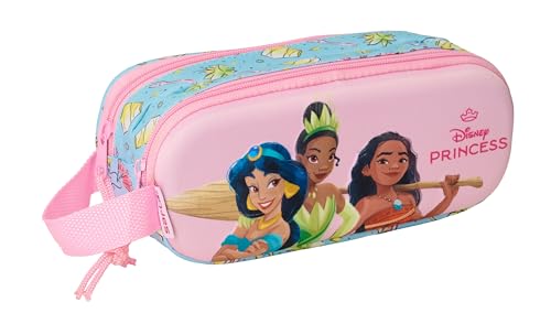 Princesas Disney 3D Doppelmäppchen für Kinder, ideal für Kinder im Schulalter, bequem und vielseitig, Qualität und Widerstandsfähigkeit, 21 x 6 x 8 cm, Hellrosa/Himmelblau, M, Casual Princesas Disney 3D Doppelmäppchen für Kinder, ideal für Kinder im Schulalter, bequem und vielseitig, Qualität und Widerstandsfähigkeit, 21 x 6 x 8 cm, Hellrosa/Himmelblau, M, Casual von safta