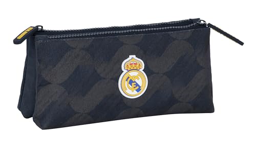 Real Madrid 2. Ausrüstung 23/24 Schultasche für Kinder, mit einfachem Reißverschluss, ideal für Kinder unterschiedlichen Alters, bequem und vielseitig, Qualität und Widerstandsfähigkeit, 22 x 8 x 10 von safta