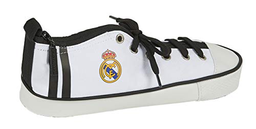 Umhängetasche mit Außentasche von Real Madrid 1. Team 20/21, Weiß/Schwarz, 240x85x80 mm, Schuhetui von safta