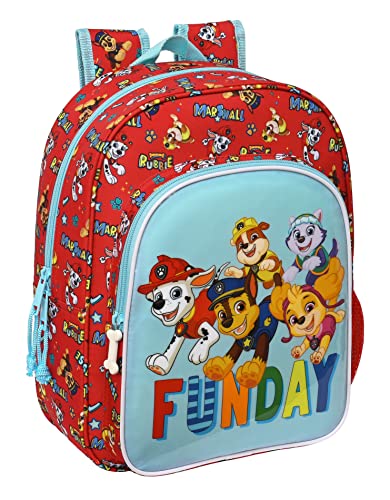 Rucksack für Kinder, ADAPT, Trolley Paw Patrol "Funday", Rot und Hellblau, Estándar, Casual von safta