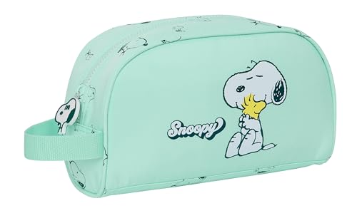 SNOOPY GROOVY Große Kulturtasche für Kinder, Kulturbeutel, anpassbar an den Kinderwagen, ideal für Kinder von 5 bis 14 Jahren, bequem und vielseitig, Qualität und Widerstandsfähigkeit, 26 x 16 x 9 cm, von safta