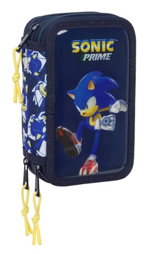 Sonic City Schulmäppchen mit 37 Utensilien, Federmäppchen für Kinder, ideal für Kinder von 5 bis 14 Jahren, bequem und vielseitig, Qualität und Widerstandsfähigkeit, 12,5 x 5,5 x 19,5 cm, blau, M, Sonic City Schulmäppchen mit 37 Utensilien, Federmäppchen für Kinder, ideal für Kinder von 5 bis 14 Jahren, bequem und vielseitig, Qualität und Widerstandsfähigkeit, 12,5 x 5,5 x 19,5 cm, blau, M, von safta