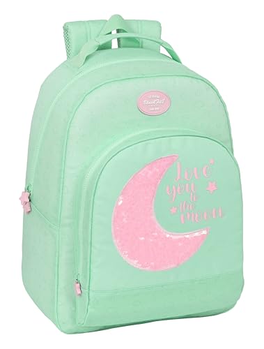 Safta BLACKFIT8 Moon Rucksack, anpassbar an Trolley, Rucksack, ideal für Kinder verschiedener Altersgruppen, recycelbarer Stoff, bequem und vielseitig, Qualität und Widerstandsfähigkeit, 32 x 15 x 42 von safta