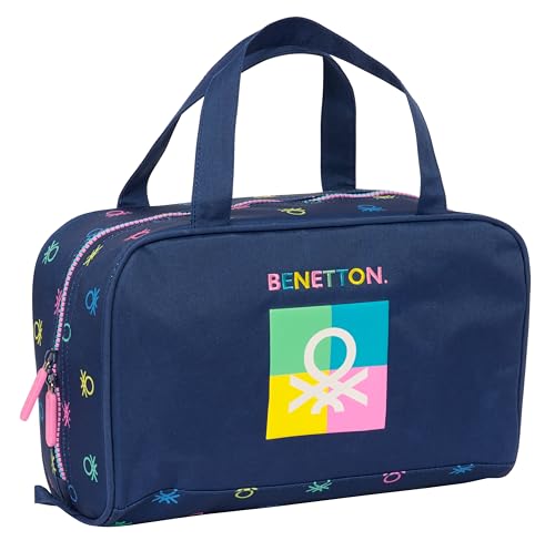 Safta Benetton Cool Rechteckige Kulturtasche mit Griff, Kinder-Kulturbeutel, Anpassbar an den Einkaufswagen, Ideal für Kinder von 5 bis 14 Jahren, Bequem und Vielseitig, Qualität und von safta