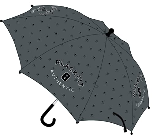 Safta Blackfit8 Skull Manueller Regenschirm, 480 mm, Grau/Schwarz, único von safta